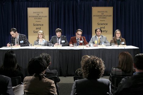 Jim Parsons, Melissa Rauch, Simon Helberg, Johnny Galecki, Kunal Nayyar, Mayim Bialik - The Big Bang Theory - Die neutrale Zone - Filmfotos