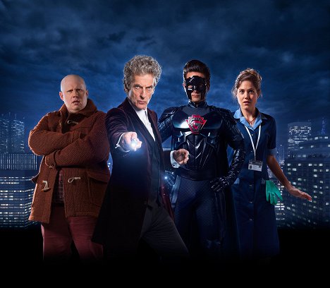 Matt Lucas, Peter Capaldi, Justin Chatwin, Charity Wakefield - Doctor Who - Die Rückkehr von Doctor Mysterio - Werbefoto