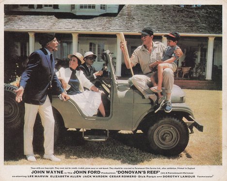 Cesar Romero, Elizabeth Allen, John Wayne - Donovan's Reef - Lobby Cards