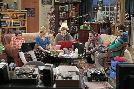 Simon Helberg, Melissa Rauch, Jim Parsons, Johnny Galecki, Kunal Nayyar - The Big Bang Theory - Wochenendkrieger - Filmfotos
