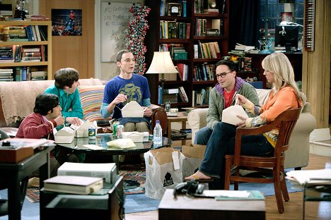Kunal Nayyar, Simon Helberg, Jim Parsons, Johnny Galecki, Kaley Cuoco - The Big Bang Theory - Die Grillenwette - Filmfotos