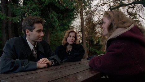 David Duchovny, Gillian Anderson, Deborah Strang - The X-Files - Aubrey - Van film