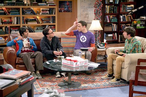 Kunal Nayyar, Johnny Galecki, Jim Parsons, Simon Helberg - The Big Bang Theory - Spaghetti mit Würstchen - Filmfotos