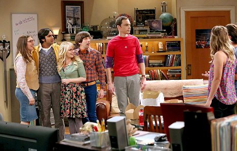 Mayim Bialik, Kunal Nayyar, Melissa Rauch, Simon Helberg, Jim Parsons - The Big Bang Theory - Sei vorsichtig und ruf an! - Filmfotos