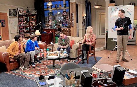 Kunal Nayyar, Simon Helberg, Johnny Galecki, Kaley Cuoco, Jim Parsons - The Big Bang Theory - Willkommen in der Donnerkuppel - Filmfotos