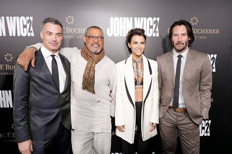 Chad Stahelski, Laurence Fishburne, Ruby Rose, Keanu Reeves - John Wick: Chapter 2 - Events