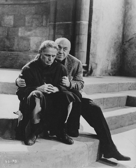 Richard Widmark, Otto Preminger - Santa Juana - Del rodaje