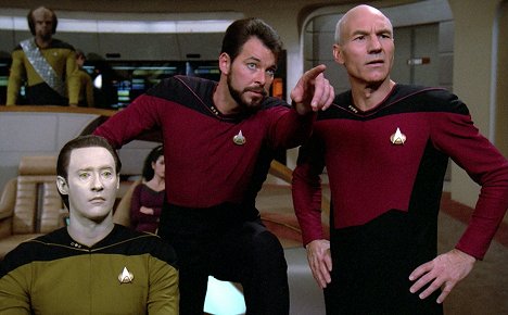 Brent Spiner, Jonathan Frakes, Patrick Stewart - Star Trek: Az új nemzedék - Where Silence Has Lease - Filmfotók