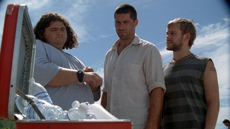 Jorge Garcia, Matthew Fox, Dominic Monaghan - Ztraceni - Bílý králík - Z filmu