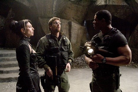 Claudia Black, Michael Shanks, Christopher Judge - Stargate Kommando SG-1 - Avalon - Filmfotos