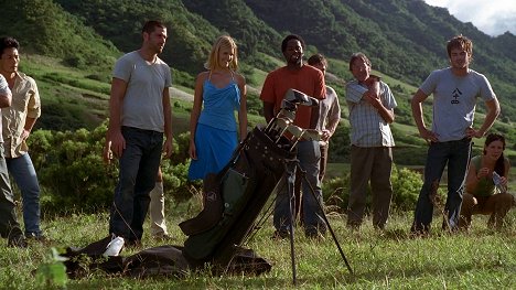Matthew Fox, Maggie Grace, Harold Perrineau, Ian Somerhalder - Lost - Einzelhaft - Filmfotos