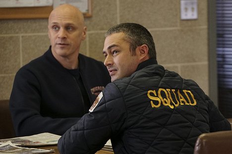 Randy Flagler, Taylor Kinney - Chicago Fire - Trading in Scuttlebutt - Photos