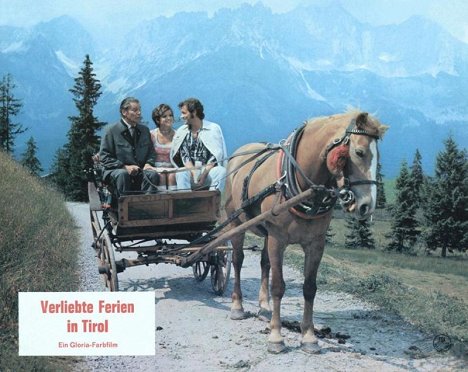 Rudolf Prack, Uschi Glas, Hans-Jürgen Bäumler - Verliebte Ferien in Tirol - Vitrinfotók