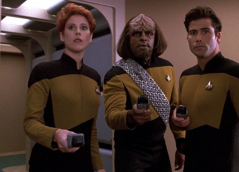 Patricia Tallman, Michael Dorn - Star Trek - Das nächste Jahrhundert - Ungebetene Gäste - Filmfotos