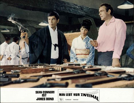 Tetsurô Tamba, Akiko Wakabayashi, Sean Connery - James Bond 007 - Man lebt nur zweimal - Lobbykarten