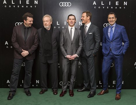 Danny McBride, Ridley Scott, Billy Crudup, Michael Fassbender, Demián Bichir - Alien: Covenant - Rendezvények
