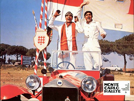 Walter Chiari, Lando Buzzanca - Monte Carlo Rallye - Lobbykarten