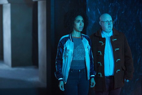 Pearl Mackie, Matt Lucas - Doctor Who - The Pyramid at the End of the World - Photos