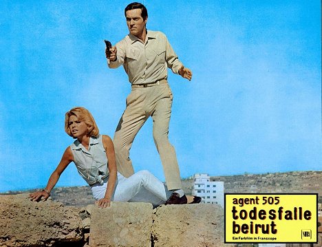 Geneviève Cluny, Frederick Stafford - Agent 505: Death Trap Beirut - Lobby Cards