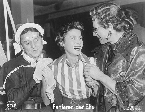 Georg Thomalla, Inge Egger, Dieter Borsche - Fanfaren der Ehe - Lobby Cards