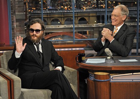 Joaquin Phoenix, David Letterman - Late Show with David Letterman - Photos