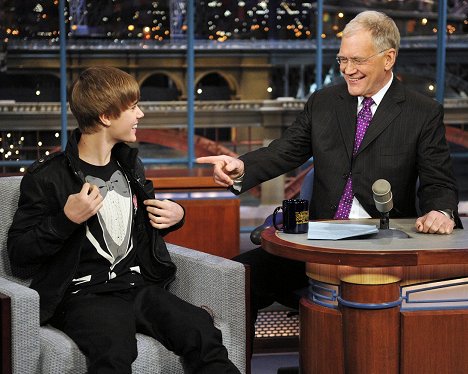 Justin Bieber, David Letterman - Late Show with David Letterman - Filmfotos