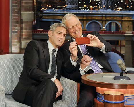 George Clooney, David Letterman - Late Show with David Letterman - Filmfotos