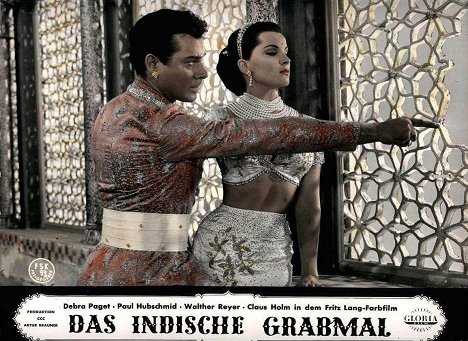Walther Reyer, Debra Paget - The Indian Tomb - Lobby Cards