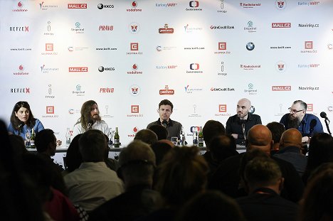Press conference at the Karlovy Vary International Film Festival on July 2, 2017 - Toby Halbrooks, Casey Affleck, David Lowery, James M. Johnston - Přízrak - Z akcí