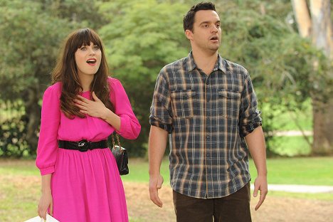 Zooey Deschanel, Jake Johnson - New Girl - Birthday - Photos