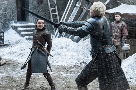 Maisie Williams, Gwendoline Christie, Daniel Portman - Trónok harca - A hadizsákmány - Filmfotók