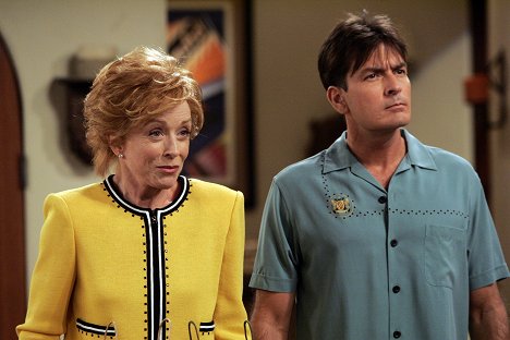 Holland Taylor, Charlie Sheen - Two and a Half Men - Media Room Slash Dungeon - Photos