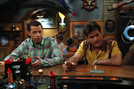 Jon Cryer, Charlie Sheen - Two and a Half Men - I Found Your Moustache - Photos