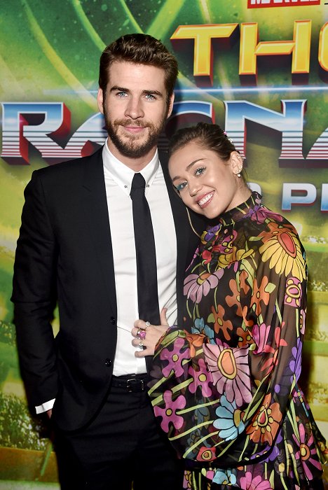 The World Premiere of Marvel Studios' "Thor: Ragnarok" at the El Capitan Theatre on October 10, 2017 in Hollywood, California - Liam Hemsworth, Miley Cyrus - Thor: Ragnarok - Events