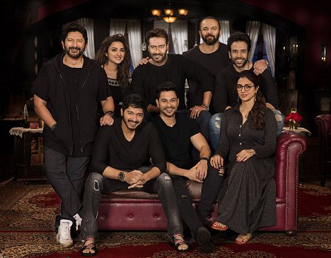 Arshad Warsi, Parineeti Chopra, Shreyas Talpade, Ajay Devgan, Kunal Khemu, Rohit Shetty, Tusshar Kapoor, Tabu - Golmaal Again - Forgatási fotók