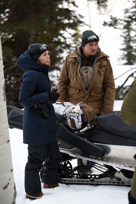 Elizabeth Olsen, Jeremy Renner - Wind River - Dreharbeiten