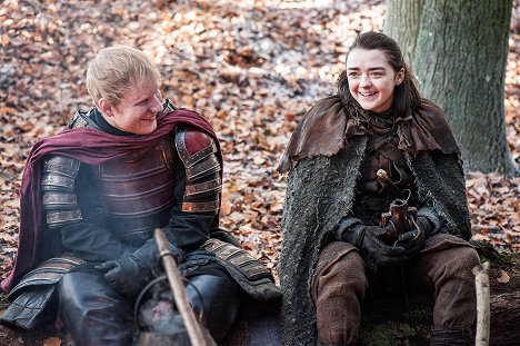 Ed Sheeran, Maisie Williams - Game Of Thrones - Drachenstein - Filmfotos