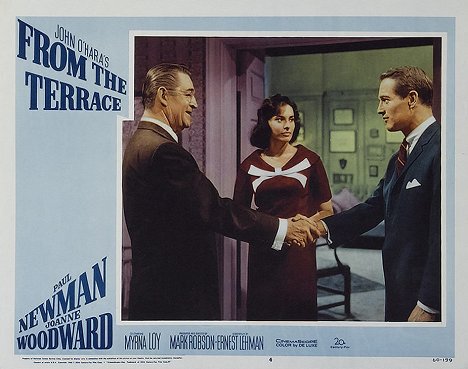 Ted de Corsia, Ina Balin, Paul Newman - From the Terrace - Lobby karty