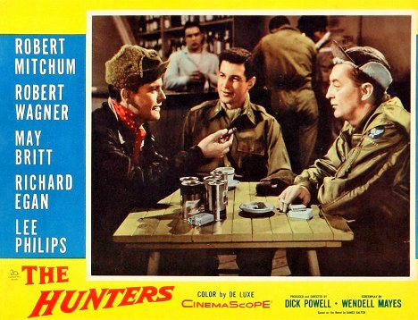 Robert Wagner, Lee Philips, Robert Mitchum - The Hunters - Lobby Cards