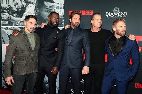 Los Angeles Premiere of DEN OF THIEVES at Regal Cinemas LA LIVE on Wednesday, January 17, 2018 - Maurice Compte, Gerard Butler, Mo McRae, Brian Van Holt, Kaiwi Lyman - Den of Thieves - Events