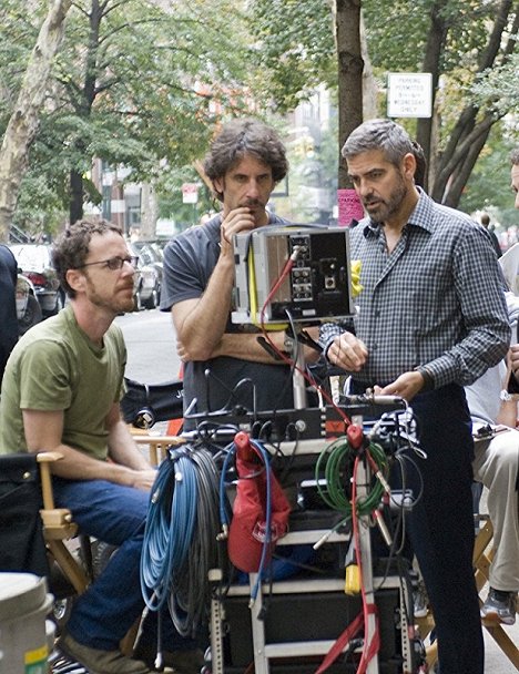 Ethan Coen, Joel Coen, George Clooney - Burn After Reading - Van de set