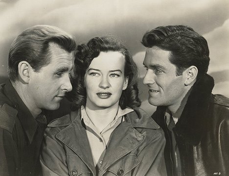 Lloyd Bridges, Osa Massen, Hugh O'Brian - Rocketship X-M - Werbefoto