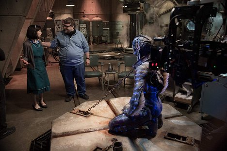 Sally Hawkins, Guillermo del Toro - The Shape of Water - Van de set