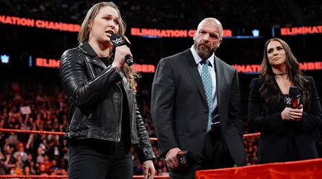 Ronda Rousey, Paul Levesque, Stephanie McMahon - WWE Elimination Chamber - Photos