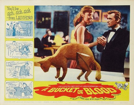 Barboura Morris, Dick Miller - A Bucket of Blood - Lobby Cards