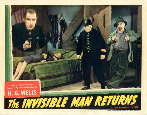 Cedric Hardwicke, Matthew Boulton, Forrester Harvey - The Invisible Man Returns - Lobbykarten