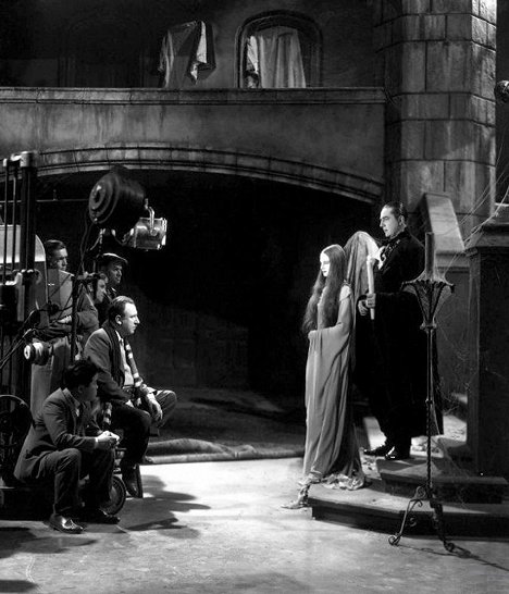 Tod Browning, Carroll Borland, Bela Lugosi - Mark of the Vampire - Kuvat kuvauksista