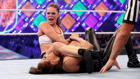 Stephanie McMahon, Ronda Rousey - WrestleMania 34 - Photos