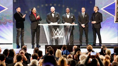 Jeff Hardy, Matt Hardy, Mark LoMonaco, Devon Hughes, Jason Reso, Adam Copeland - WWE Hall of Fame 2018 - De la película