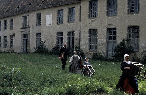 Jean-Pierre Marielle, Violaine Lacroix, Nadège Teron, Myriam Boyer - Die Siebente Saite - Filmfotos